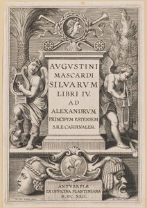 Nimilehti Agostino Mascardille, Silvarium Libri IV tekijältä Theodor Galle after Sir Peter Paul Rubens