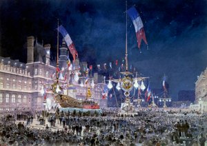 Venäjän siiven vastaanotto Pariisin kaupungintalossa Theodore Joseph Hubertin maalaus, Fedor Hoffbauer (1839-1922) 1893. Paris, Musee Carnavalet tekijältä Theodor Josef Hubert Hoffbauer
