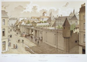 Näkymä temppelistä vuonna 1770, kuvitus teoksesta "Pariisi kautta aikojen", 1885.