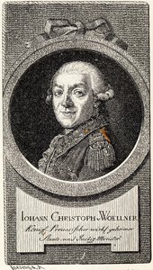 Johann Christoph von Woellner 1732-1800. tekijältä Theodor Knesing