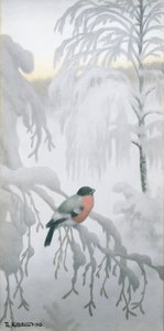 Punatulkku tekijältä Theodor Kittelsen