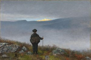 Kaukana, kaukana Soria Morian palatsi kimmelsi kuin kulta tekijältä Theodor Kittelsen
