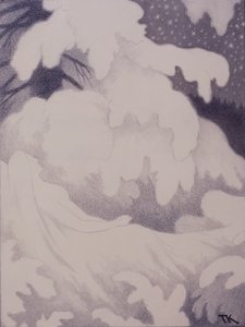 Nukkuva nainen helmistä ja pellavavaatteista tekijältä Theodor Kittelsen