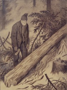 Talvi tie tekijältä Theodor Kittelsen