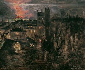 Pariisi yöllä Eiffel-tornin kanssa tekijältä Theodor von Hormann