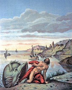 Jonas tulee ulos valaan vatsasta, 1800-luvun puoliväli (kuva) tekijältä Theodore (after) Amst