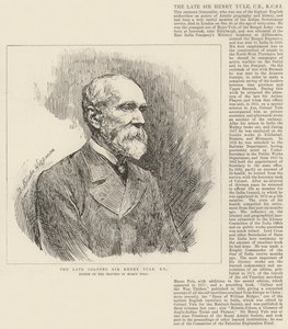 Edesmennyt eversti Sir Henry Yule, RE, The Travels of Marco Polo -lehden toimittaja