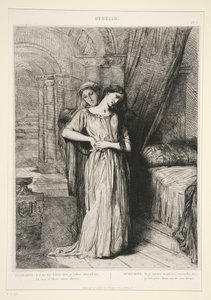 "Desdemona", taulu 8 Othellosta (4. näytös, 3. kohtaus) tekijältä Théodore Chassériau