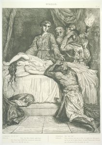 Taulu 14 (5. näytös, 2. kohtaus), teoksesta Othello: viisitoista etsausluonnosta tekijältä Théodore Chassériau