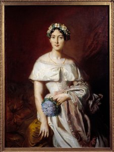 Mademoiselle de Cabarrusin (Marie-Therese de Cabarrus) muotokuva. Theodore Chasseriaun (1819-1856) maalaus tekijältä Théodore Chassériau