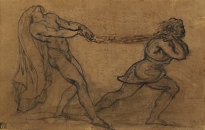 Toisen miehen vetämä alaston mies, tekijältä Theodore Gericault