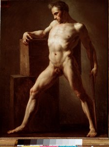 Academie Akateeminen alaston kehon tutkimus. Jean Louis Theodore Gericaultin (1791-1824) maalaus 1808-1812 su. 79x62 cm Rouen, musee des Beaux Arts tekijältä Theodore Gericault