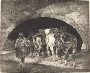 Adelphi Wharf tekijältä Theodore Gericault