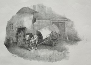Kärryn hevonen pois jousista tekijältä Theodore Gericault
