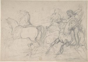 Vaununkuljettaja ja ratsumies tekijältä Theodore Gericault