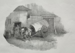 Kärryhevonen vedetty ulos lieteistä tekijältä Theodore Gericault
