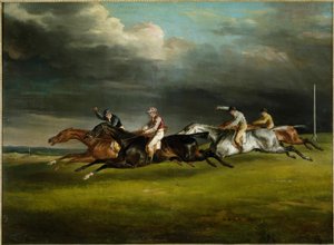 Course de chevaux (Le derby de 1821 à Epsom tekijältä Theodore Gericault