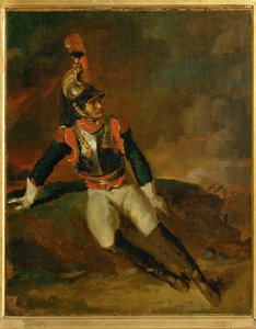 Cuirassier blesse, luonnos ... tekijältä Theodore Gericault
