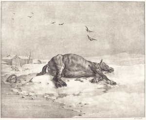 Kuollut hevonen tekijältä Theodore Gericault