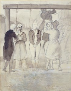 Teloitus Lontoossa (rangaistus) (wc ja kynä paperilla) tekijältä Theodore Gericault