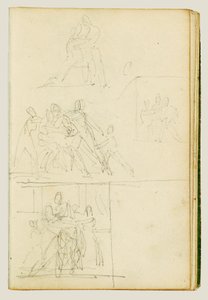 Neljä sommittelututkimusta hahmoryhmälle tekijältä Theodore Gericault