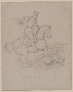 Géricault - Pyhä Yrjö ja lohikäärme, 1816-17 tekijältä Theodore Gericault
