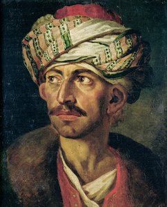 Itämaisen tai muotokuvan johtaja Oletetaan olevan Mustapha, n. 1819-21