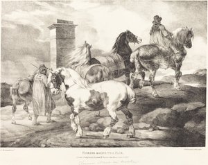 Hevoset menossa messuille tekijältä Theodore Gericault