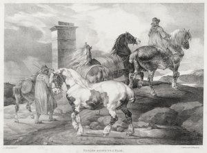 Hevoset matkalla messuille tekijältä Theodore Gericault