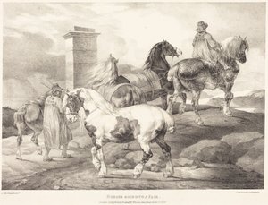 Hevoset matkalla markkinoille tekijältä Theodore Gericault