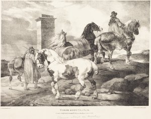 Hevoset matkalla markkinoille tekijältä Theodore Gericault
