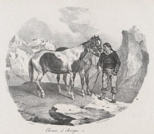 Auvergnen hevoset, 1822. tekijältä Theodore Gericault