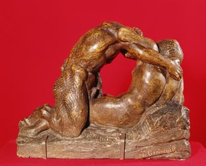 Jupiter ja Antiope (ensimmäinen puoli), n. 1818 (kivi ruskealla patinalla)