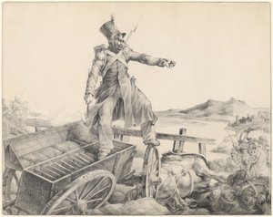 Tykkivaunu (Artillery Caisson) tekijältä Theodore Gericault