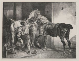 Englantilainen kengittäjä (The English Farrier) tekijältä Theodore Gericault