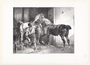 Englantilainen kengittäjä (The English Farrier) tekijältä Theodore Gericault