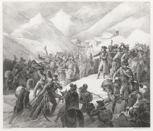Mont Saint-Bernardin ylitys (Crossing of Mount Saint Bernard) tekijältä Theodore Gericault