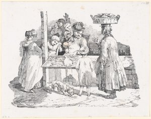 Nukkuva kalakauppias (The Sleeping Fishmonger) tekijältä Theodore Gericault