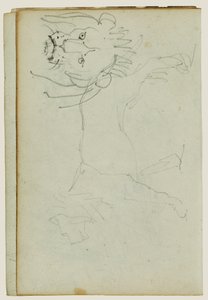 Kävelevä leijona, leijonan kasvot tekijältä Theodore Gericault