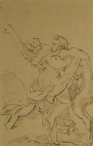 Nymfi ja satyyri tekijältä Theodore Gericault