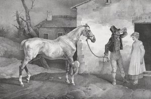 Vanha hevonen majatalon ovella, 1822. tekijältä Theodore Gericault