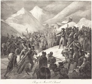 Passage du Mont St. Bernard (Napoleonin armeija ylittää St. Bernardin solan) tekijältä Theodore Gericault