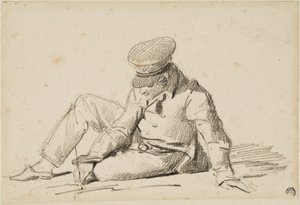 Poika, joka piirtää kadulla tekijältä Theodore Gericault