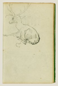 Istuva hirvi tekijältä Theodore Gericault