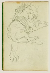 Istuva leijona tekijältä Theodore Gericault