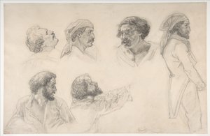 Kuusi tutkimusta Corréardille ja Savignylle teoksessa ”Medusan lautta” tekijältä Theodore Gericault