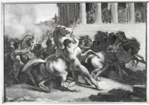 Tutkimus barbaarihevosten kilpailuun tekijältä Theodore Gericault