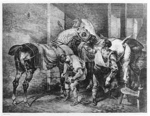 Englantilainen kengittäjä tekijältä Theodore Gericault