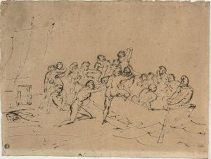 Meduusan lautan eloonjääneiden pelastaminen tekijältä Theodore Gericault