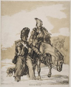 Vetäytys Venäjältä, noin 1818 tekijältä Theodore Gericault